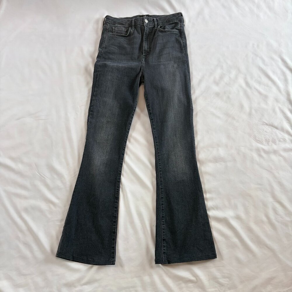 7 for All Mankind jeans black 30 skinny boot cut - Picture 2 of 12